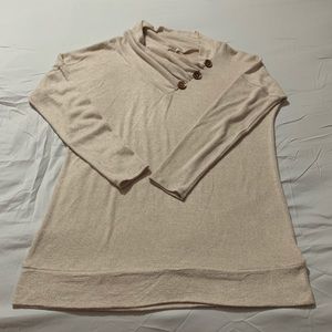 Misia Long Sleeve Tan Blouse Sweater Classy Soft